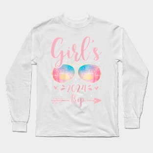 Girls 2024 Trip Hello Summer 2024 Vacation Matching T-Shirt Long Sleeve T-Shirt